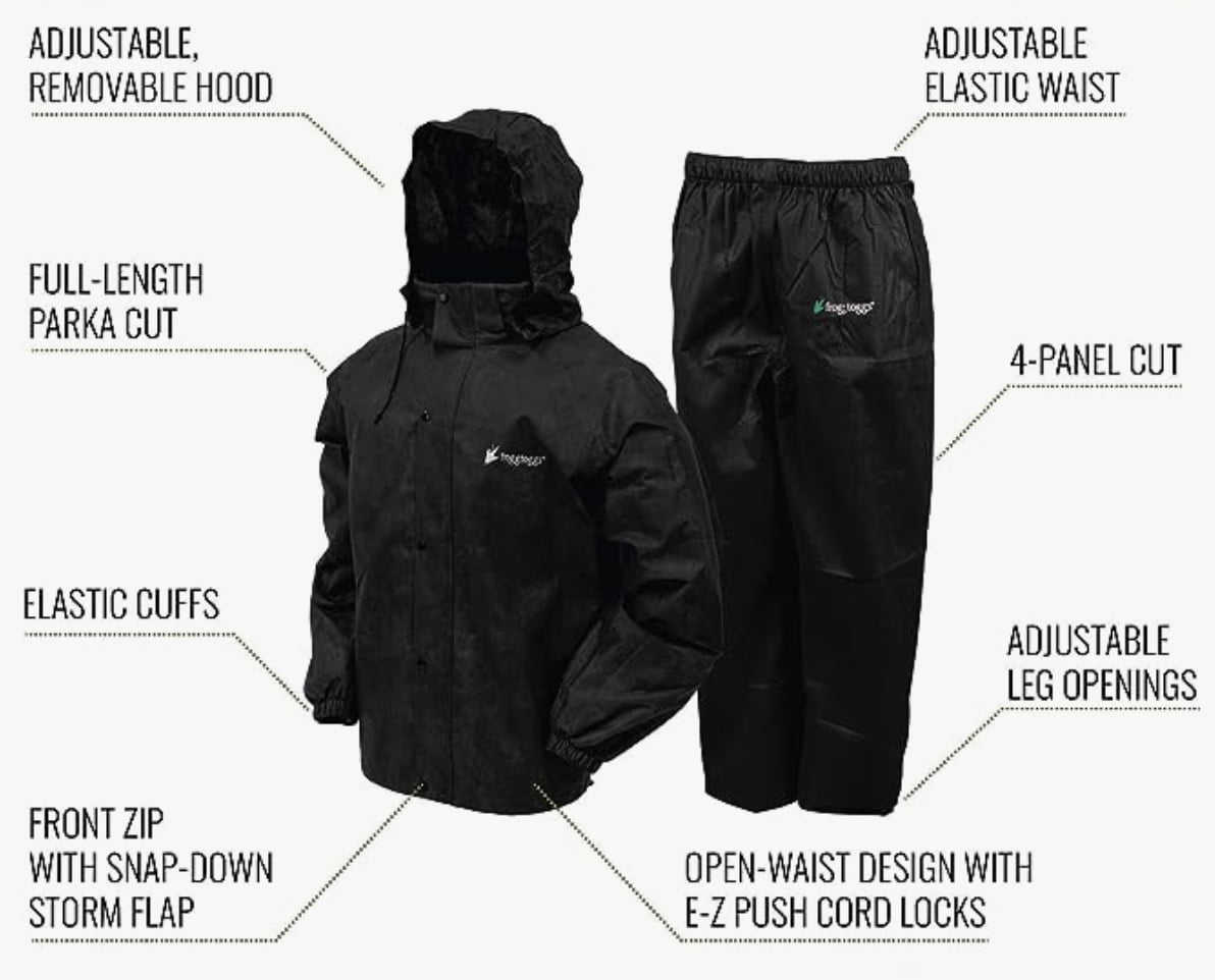 Frogg Toggs Men's Classic All-Sport Waterproof Breathable Rain Suit Best motorcycle rain gear 2023 - frogg toggs men's classic all-sport waterproof breathable rain suit