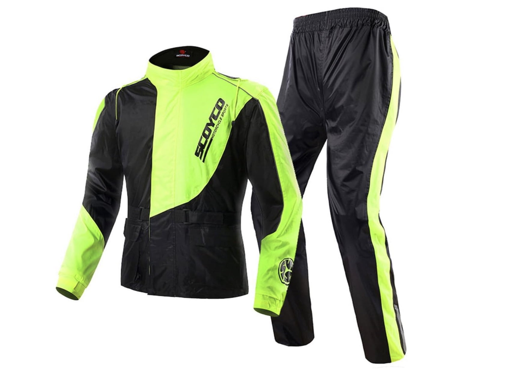 Scoyco rc01 motorcycle racing waterproof jacket pants set rain suit